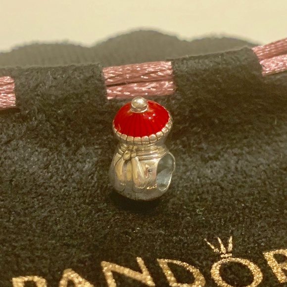 Pandora Christmas Snowman Red Santa Hat Charm - Picture 3 of 4